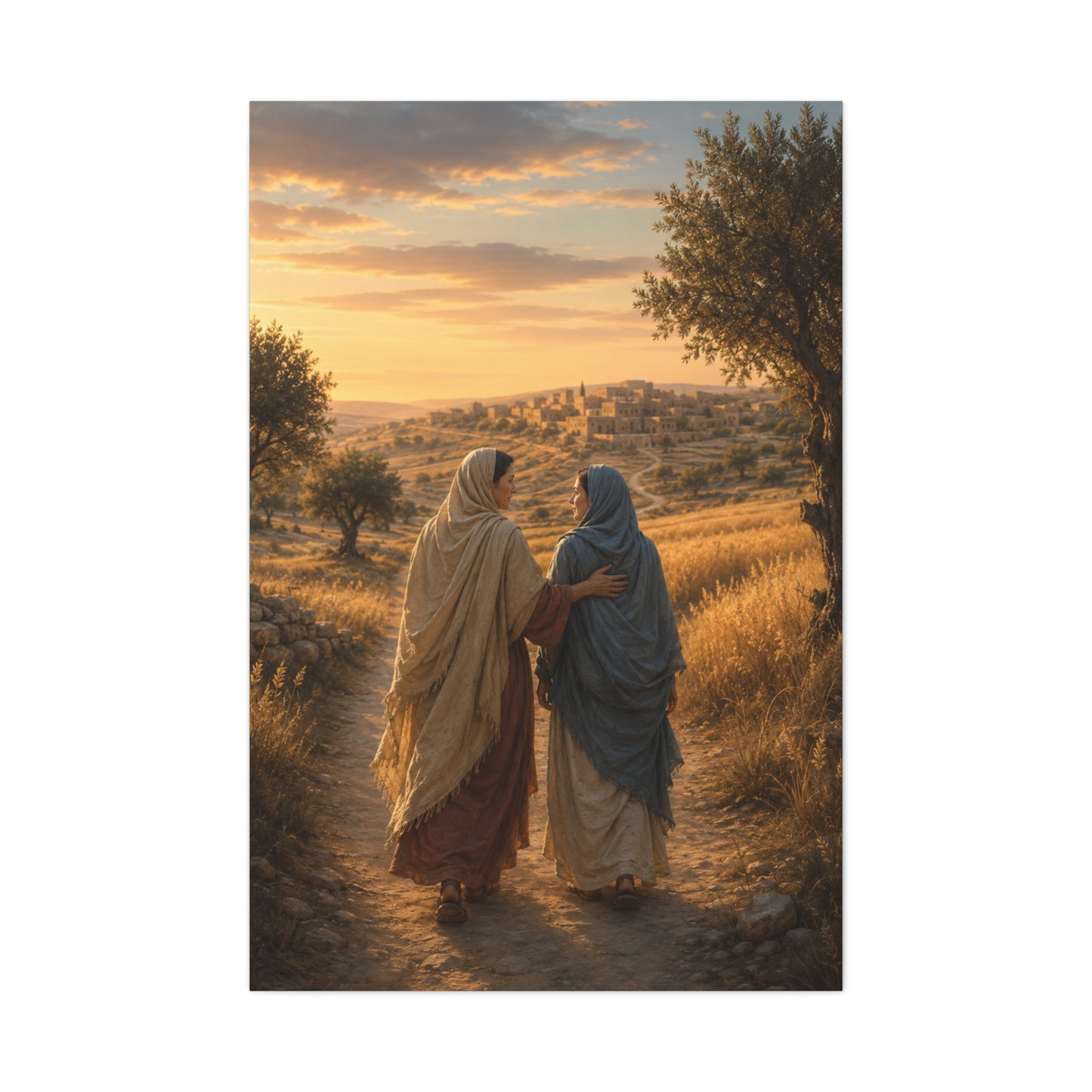 Golden Journey Companionship Landscape Wall Art & Canvas Print