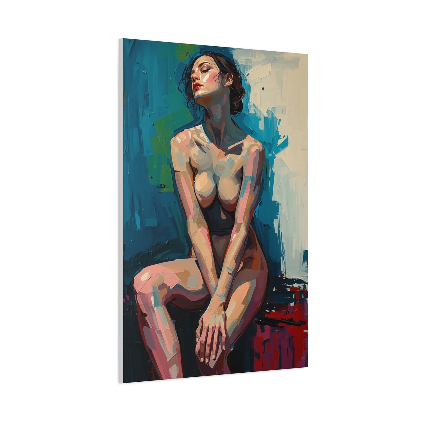 Contemporary Abstract Nude Portrait Wall Art & Canvas Print