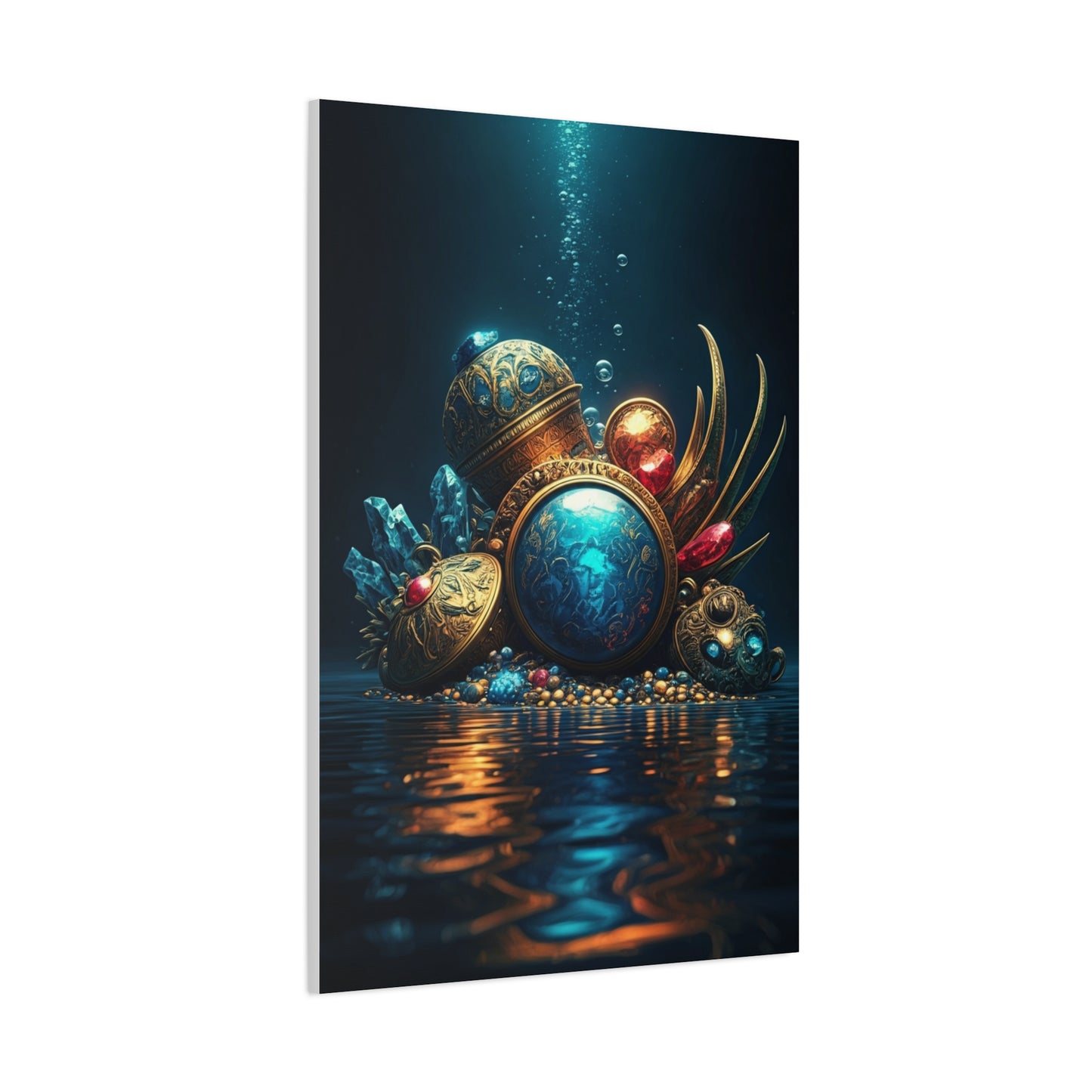 Sunken Royal Treasure Relics in Deep Blue Water Wall Art & Canvas Prints