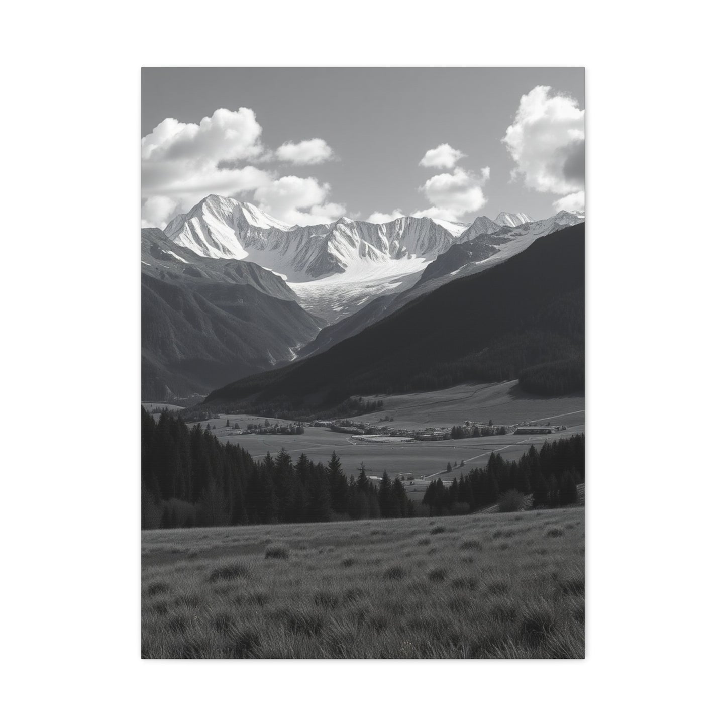 Elite Black & White Scenic Landscapes Art Vision Wall Art & Canvas Print