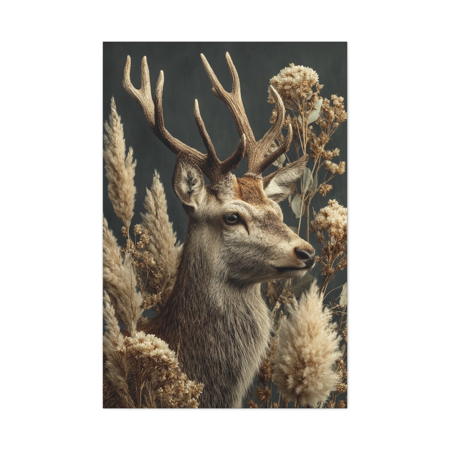 Victorian Natural History Deer Study Wall Art & Canvas Print