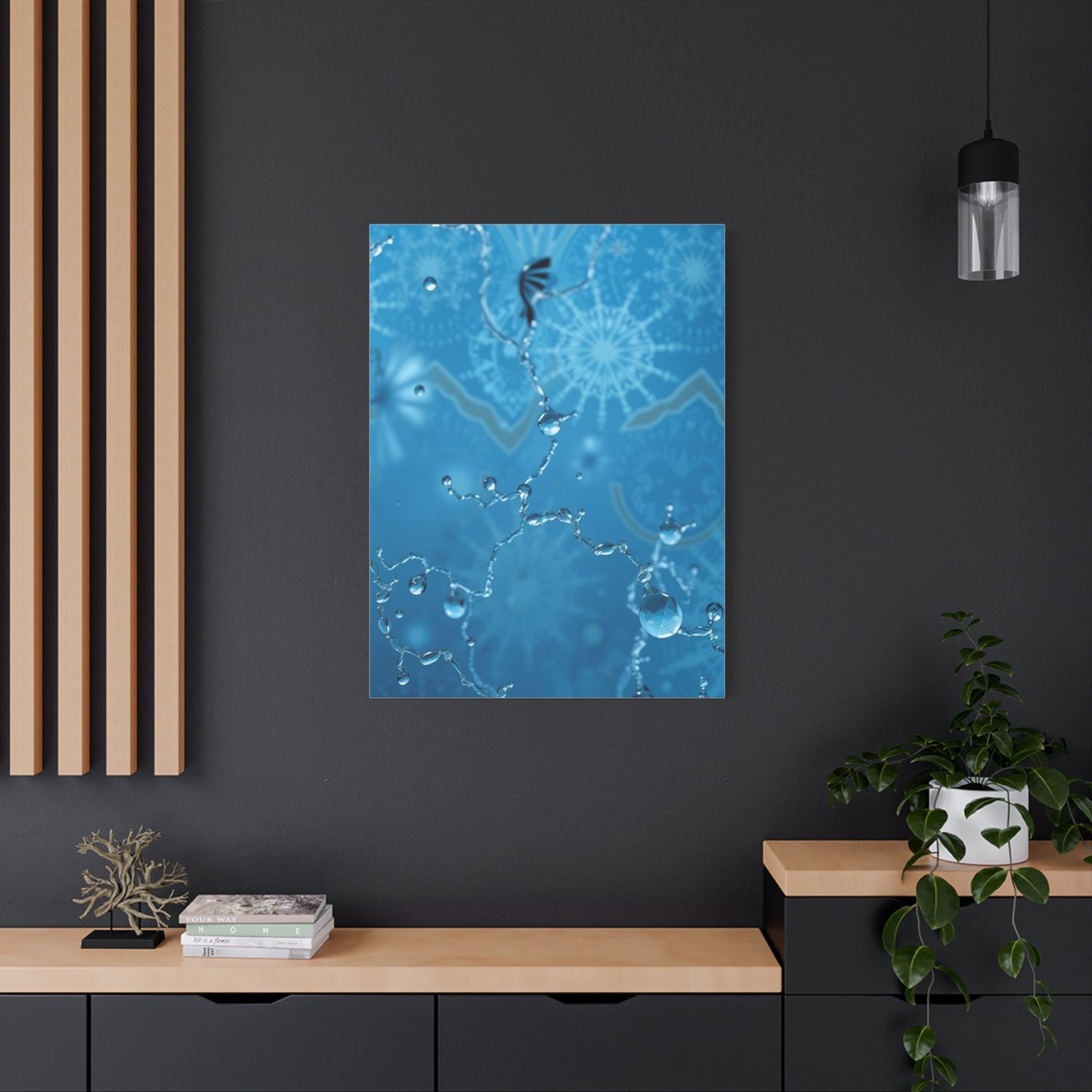 Vision Blue & Gray Art Art Wall Art & Canvas Print