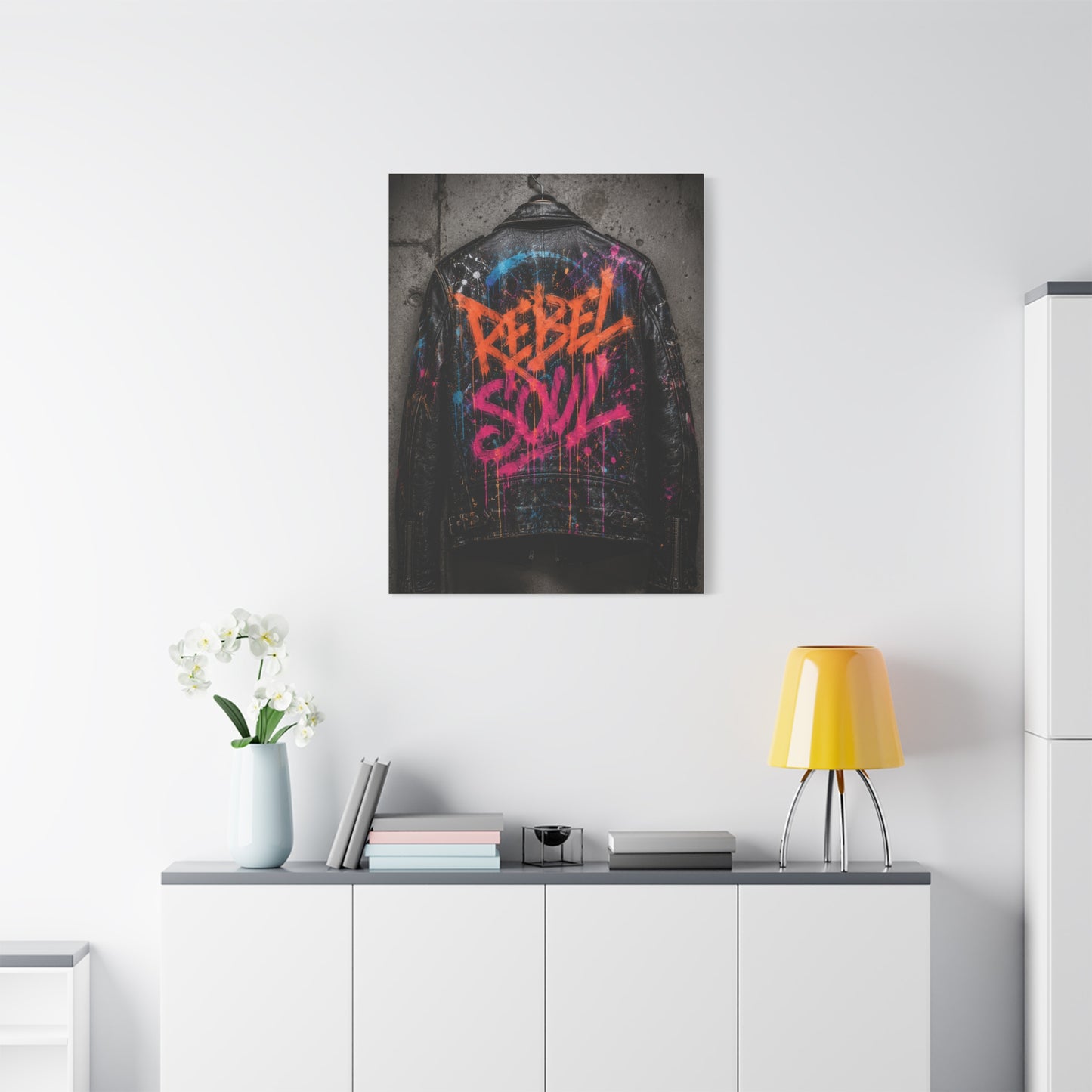 Rebel Soul Leather Graffiti Street Wall Art & Canvas Print