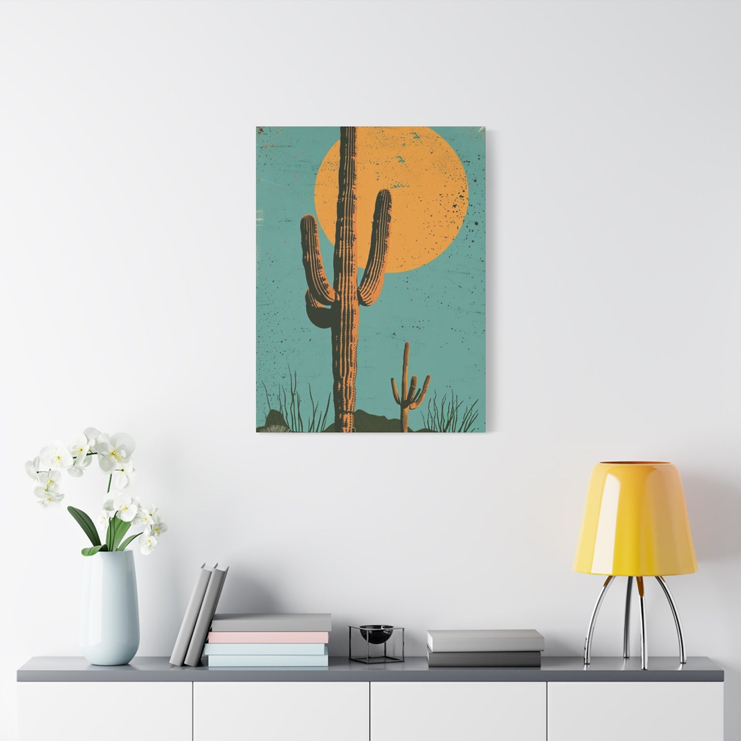 Large Cactus In Desert Wall Art & Canvas Prints