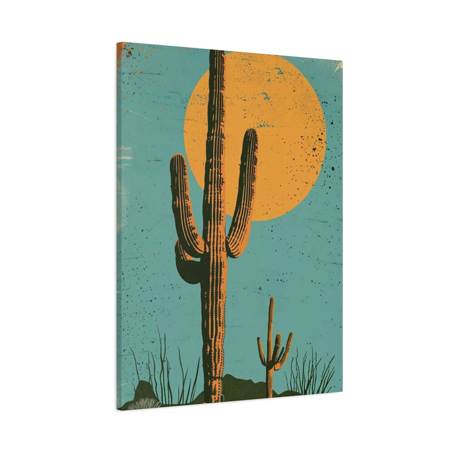 Large Cactus In Desert Wall Art & Canvas Prints