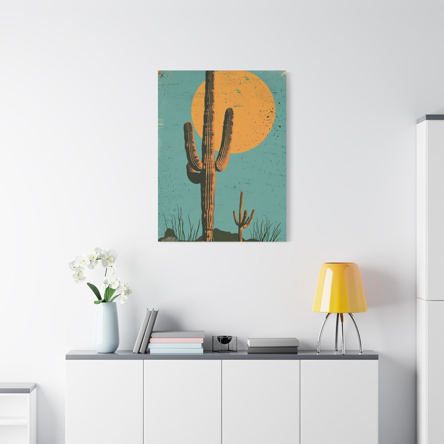 Large Cactus In Desert Wall Art & Canvas Prints