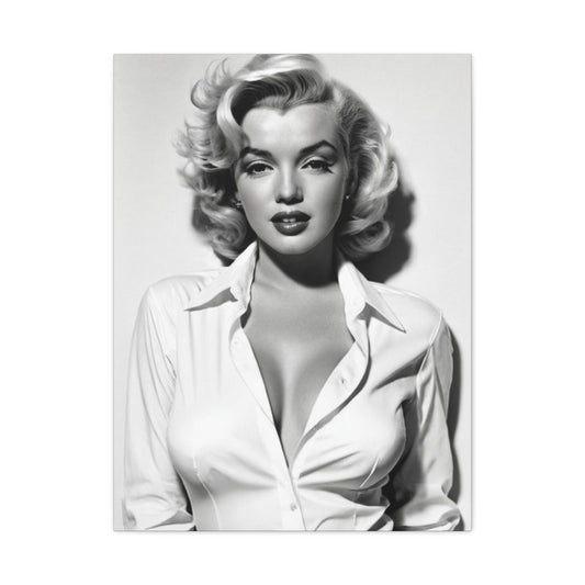 Monochrome Marilyn Monroe Beautiful Poster Wall Art & Canvas Prints