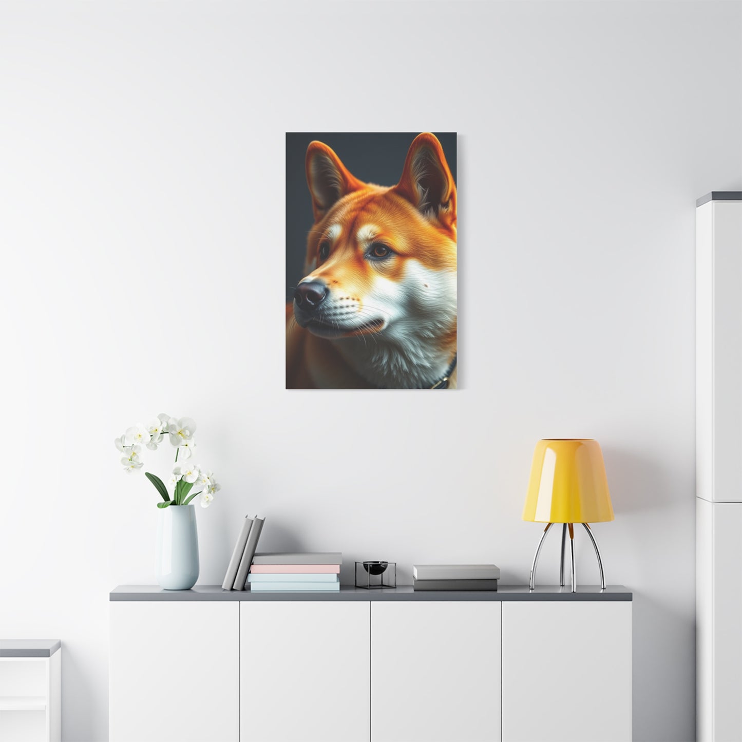 Shiba Inu Dog Art Refined Canvas Wall Art & Canvas Print
