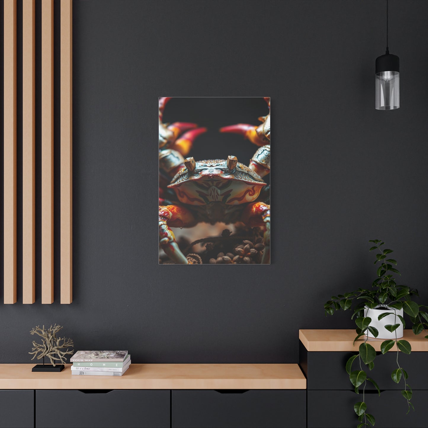 Crimson Crustacean Elegance Wall Art & Canvas Print