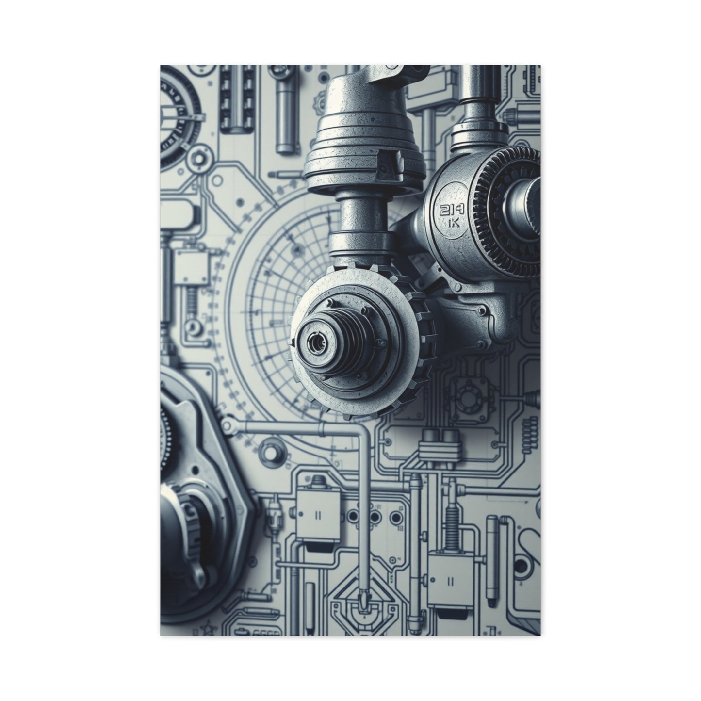 Vision Engineering & Machinery Blueprints Art Art Wall Art & Canvas Print