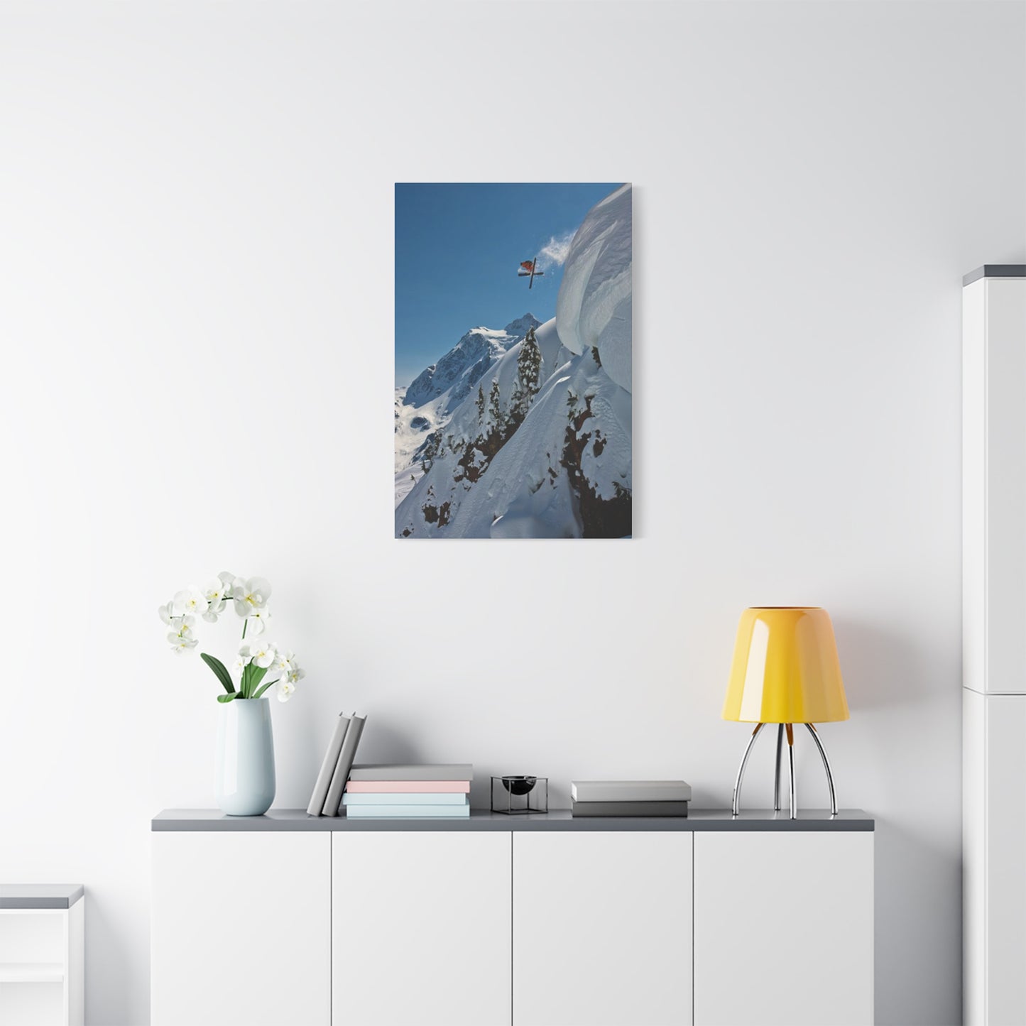 Ski Jumping From Snow Mountain Wall Art & Canvas Prints