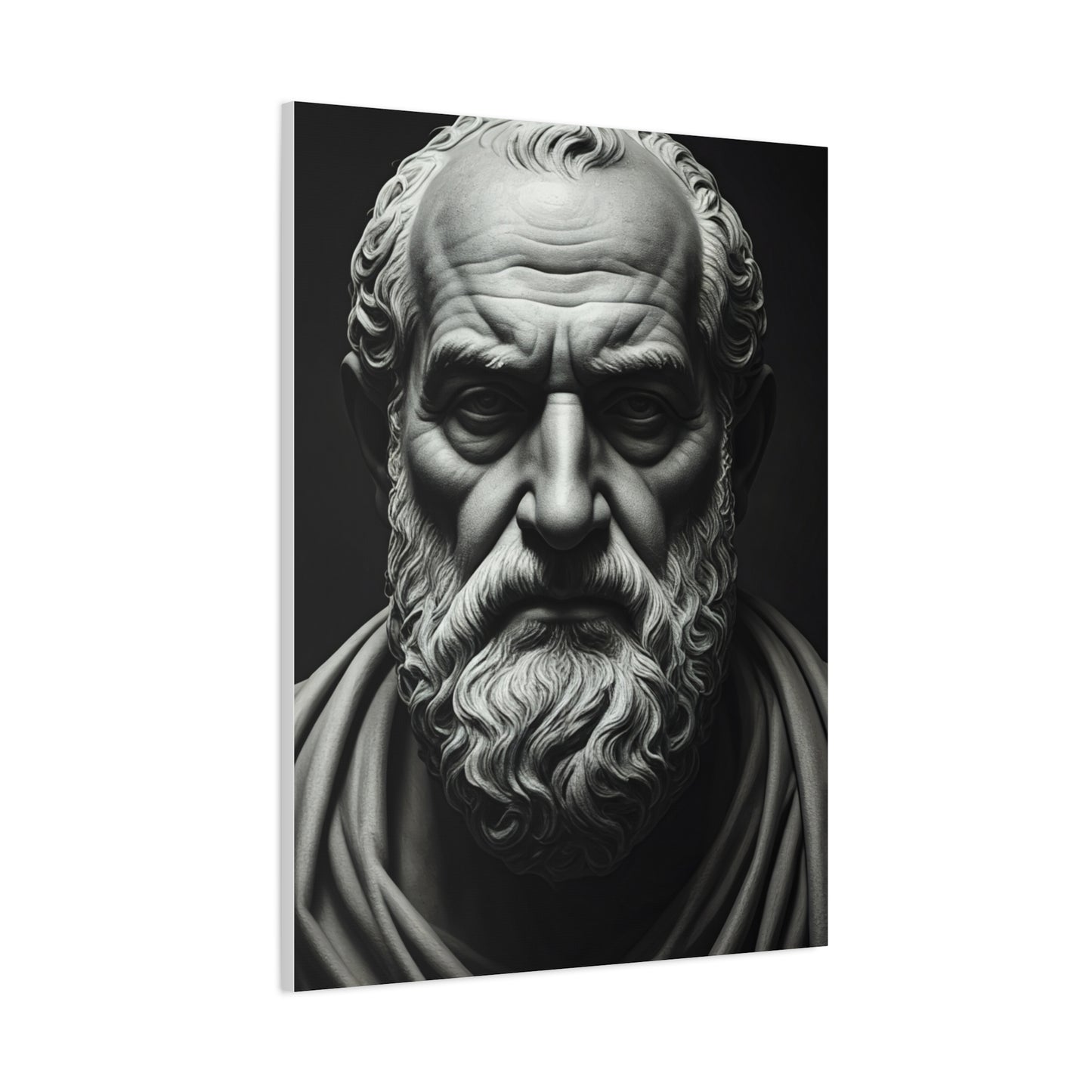 Timeless Wisdom Black & White Elder Portrait Wall Art & Canvas Prints