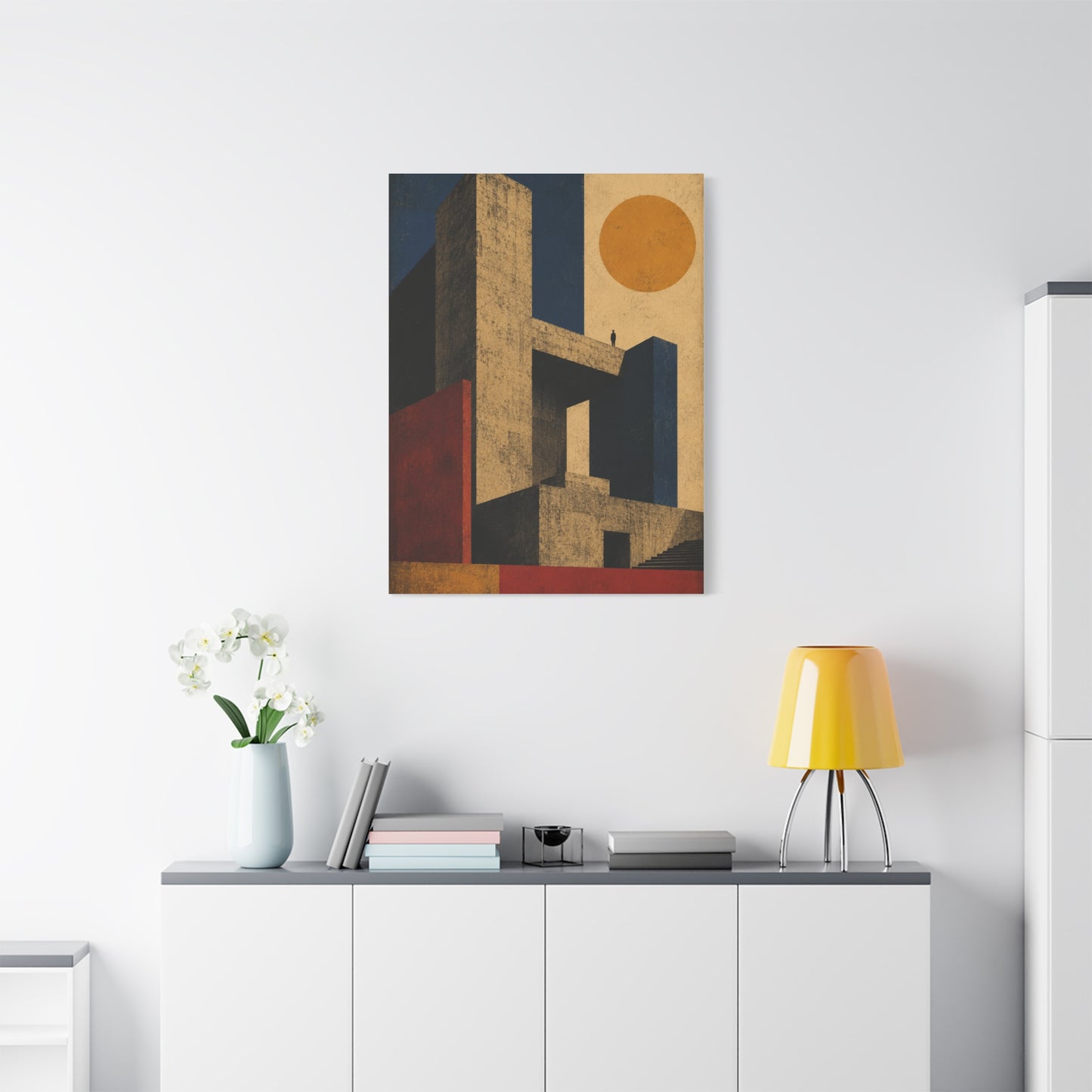 Monolithic Brutalist Architecture Study Wall Art & Canvas Print