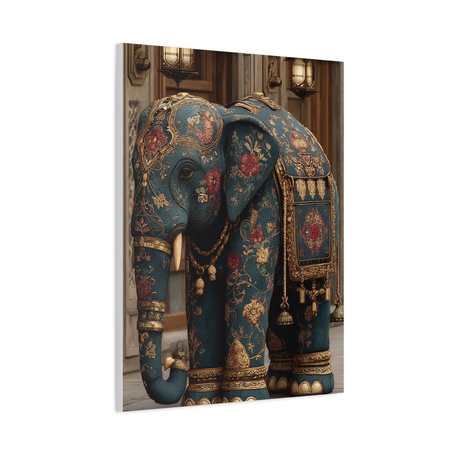 Ornamental Mandala Elephant Portrait Wall Art & Canvas Print