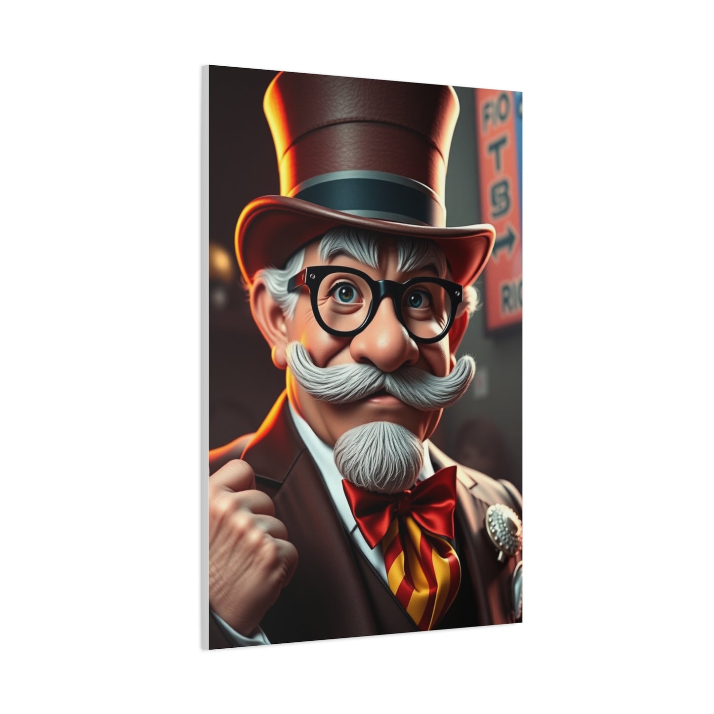 Vision Rich Uncle Pennybags Art Art Wall Art & Canvas Print