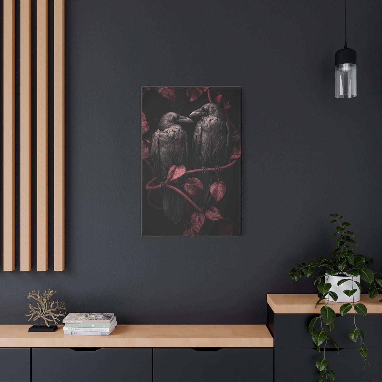 Pair of Ravens Gothic Romance Wall Art & Canvas Print