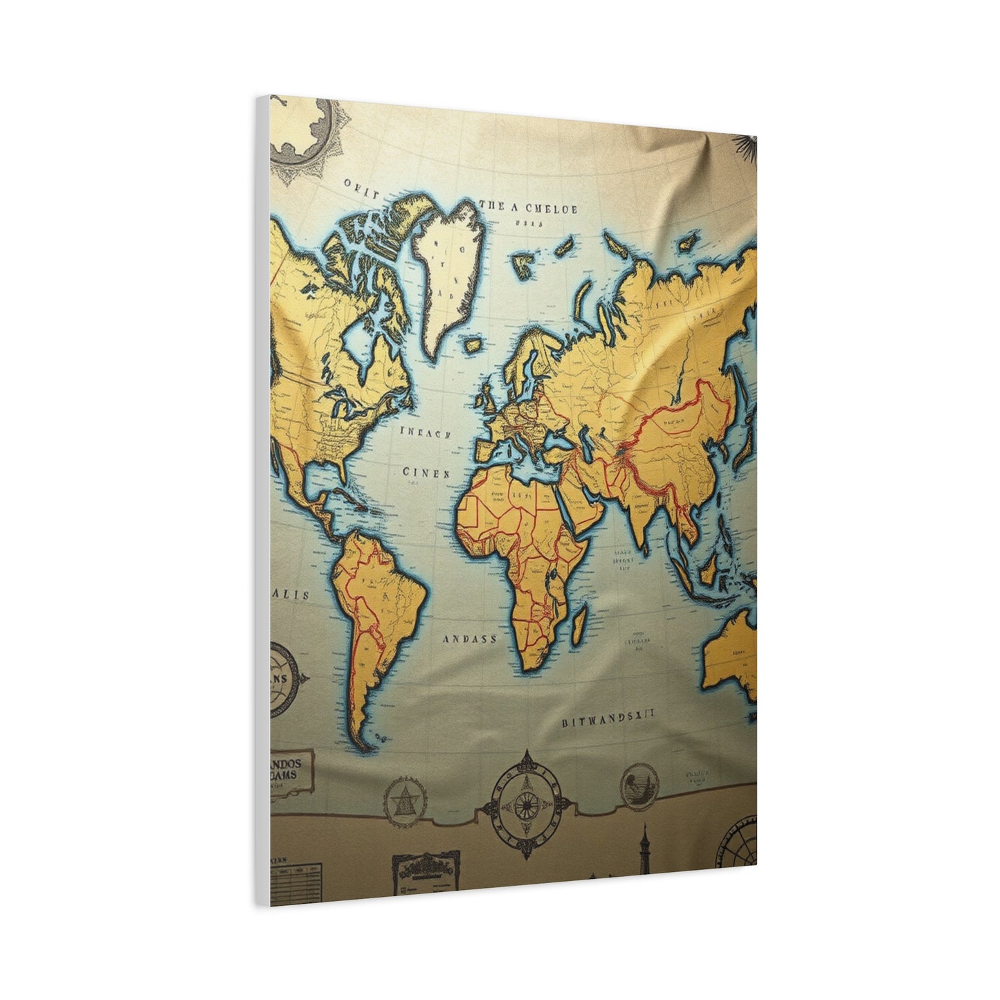 Masterpiece Antique Maps Art Vision Wall Art & Canvas Print