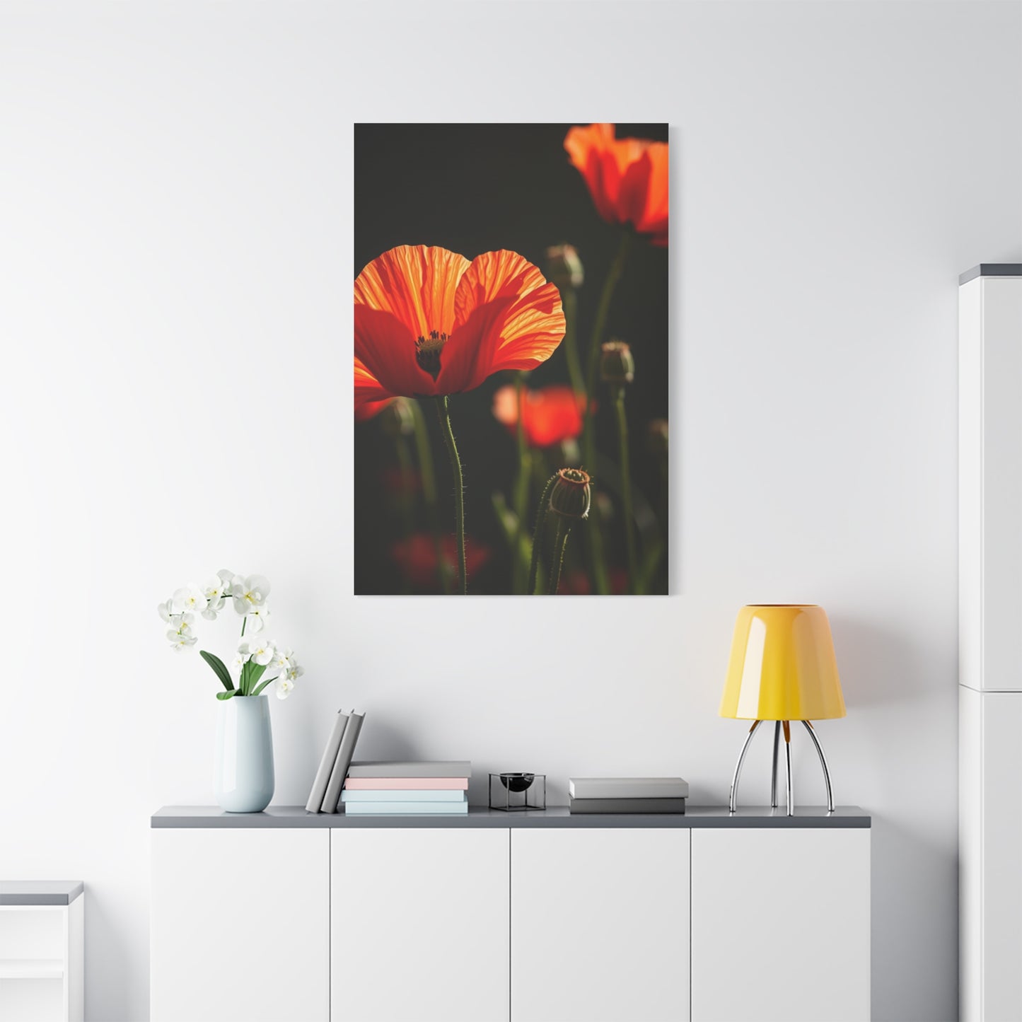 Poppy Flower Art Luxury Canvas Wall Art & Canvas Print