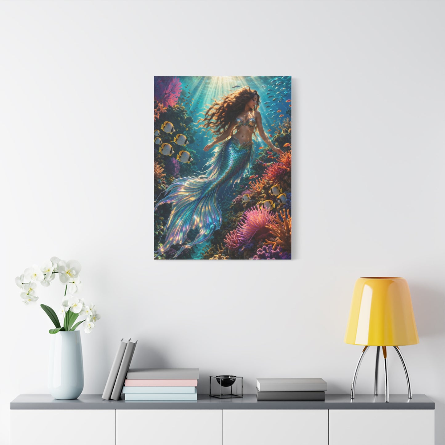Coral Reef Luminous Mermaid Paradise Wall Art & Canvas Print