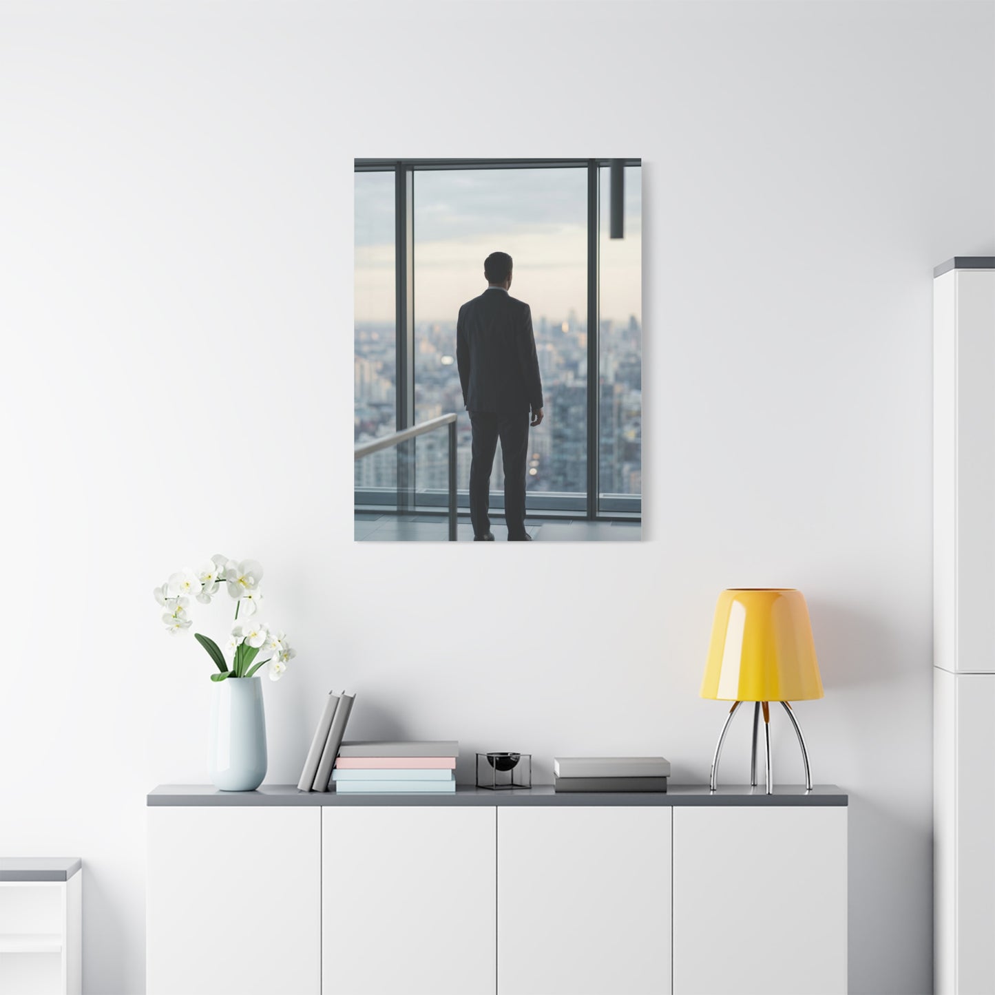 Leadership Reflection Skyline Scene Wall Art & Canvas Print