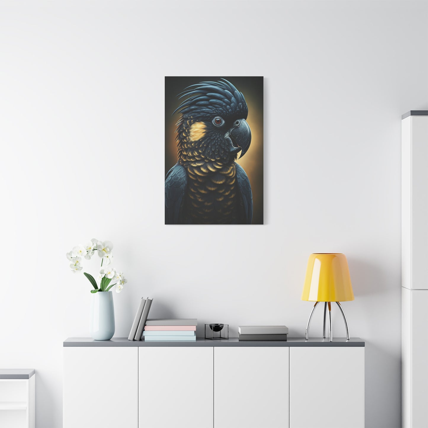 Majestic Black Cockatoo Portrait Wall Art & Canvas Prints