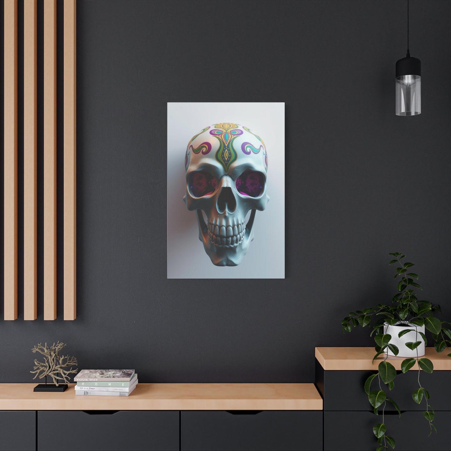 3D Trippy Skull Art By Ali Gulec Art Artisan Canvas Wall Art & Canvas Print