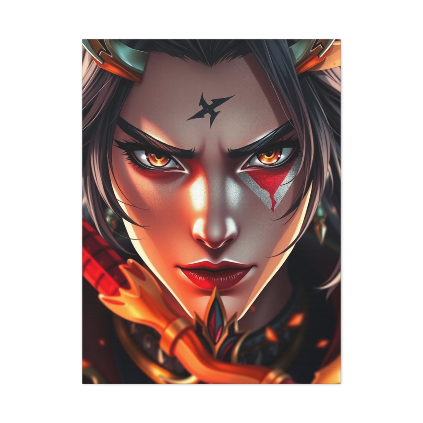 Ethereal Samurai Portraiture Wall Art & Canvas Print