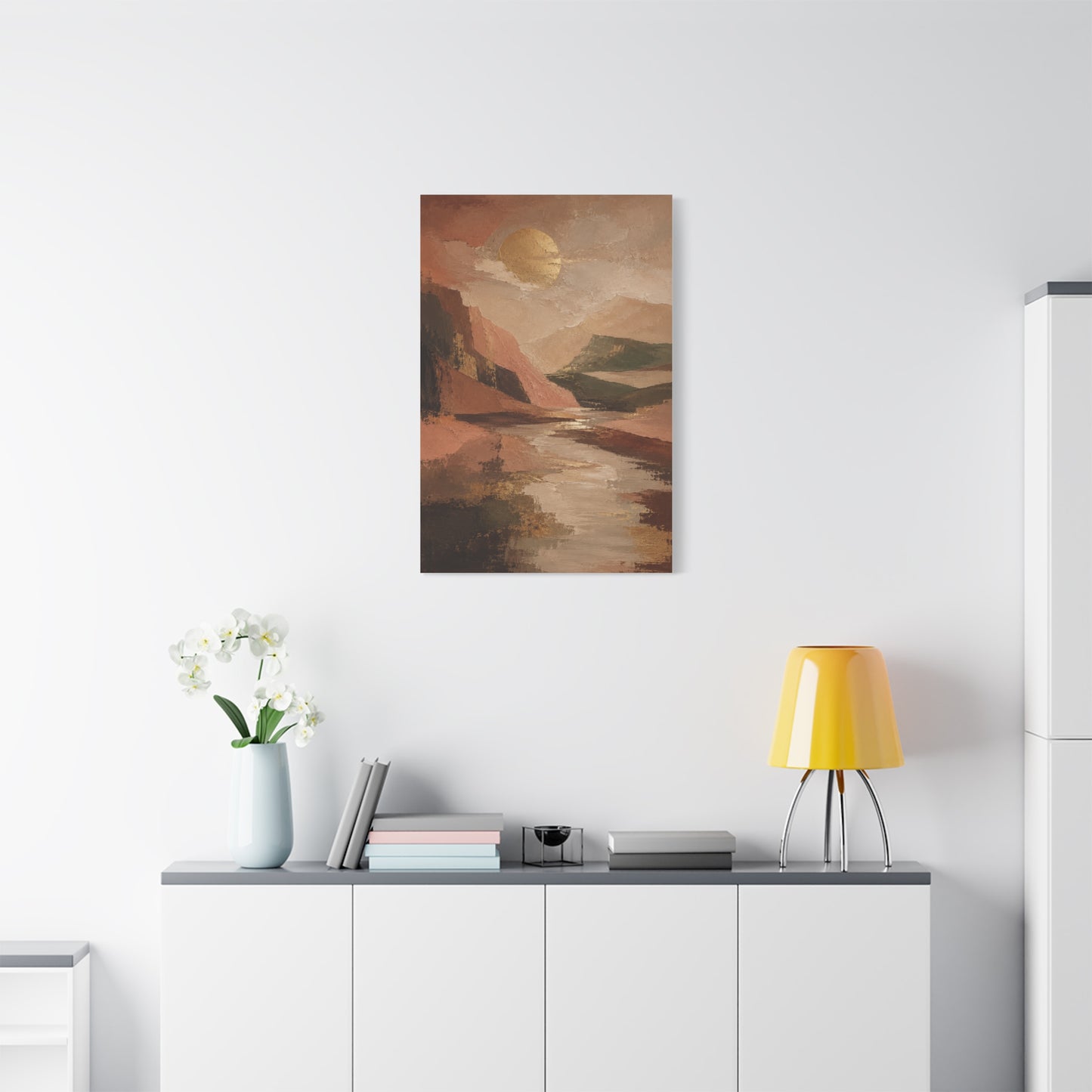 Abstract Earth Landscape Gold Horizon Wall Art & Canvas Print