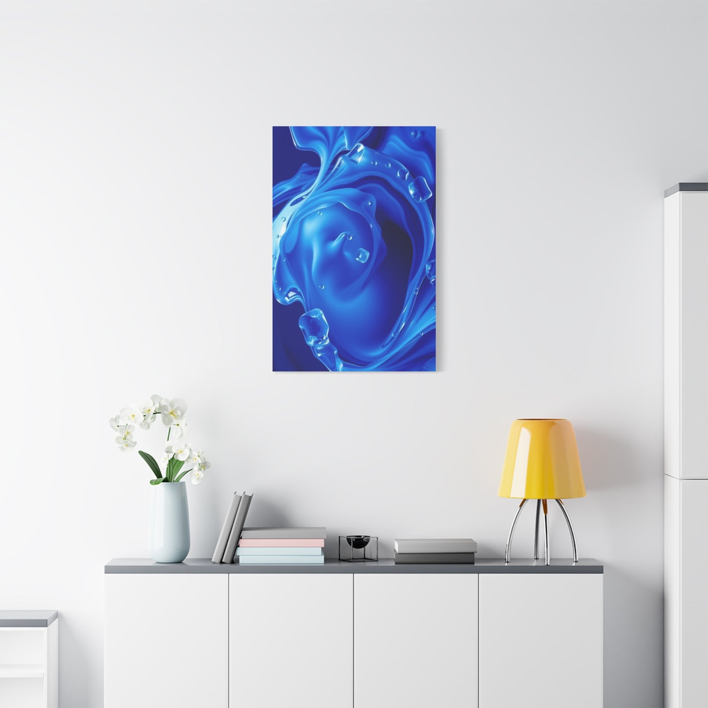 Vision Blue and White Art Art Wall Art & Canvas Print