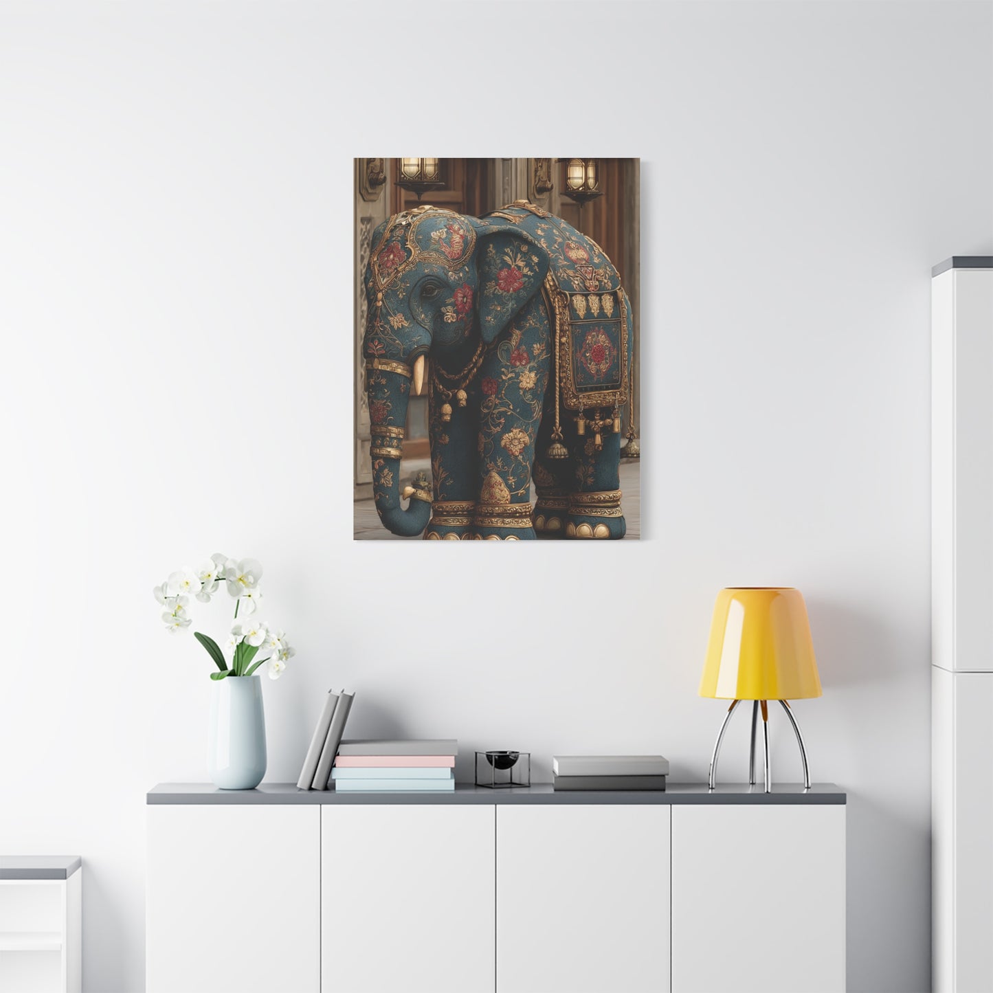 Ornamental Mandala Elephant Portrait Wall Art & Canvas Print