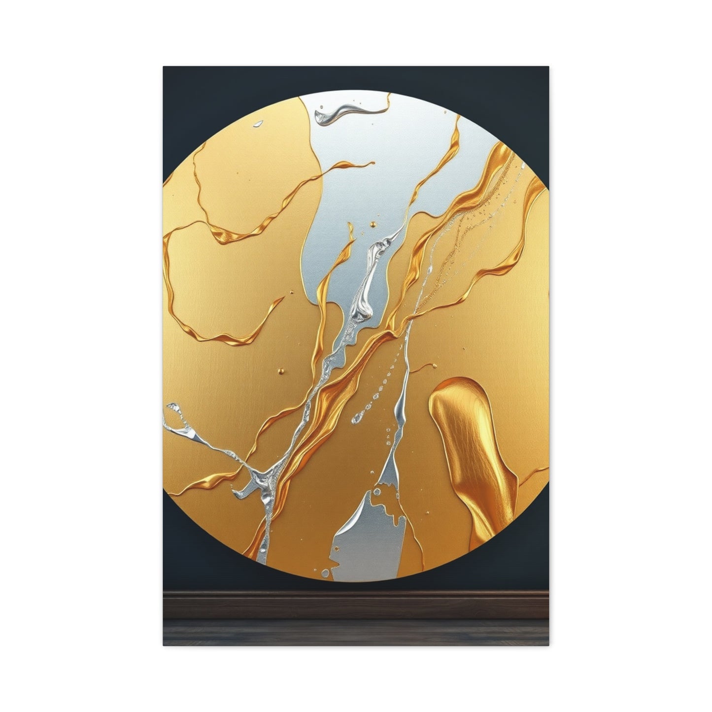 Supreme Gold & Silver Canvas Art Collection Wall Art & Canvas Print