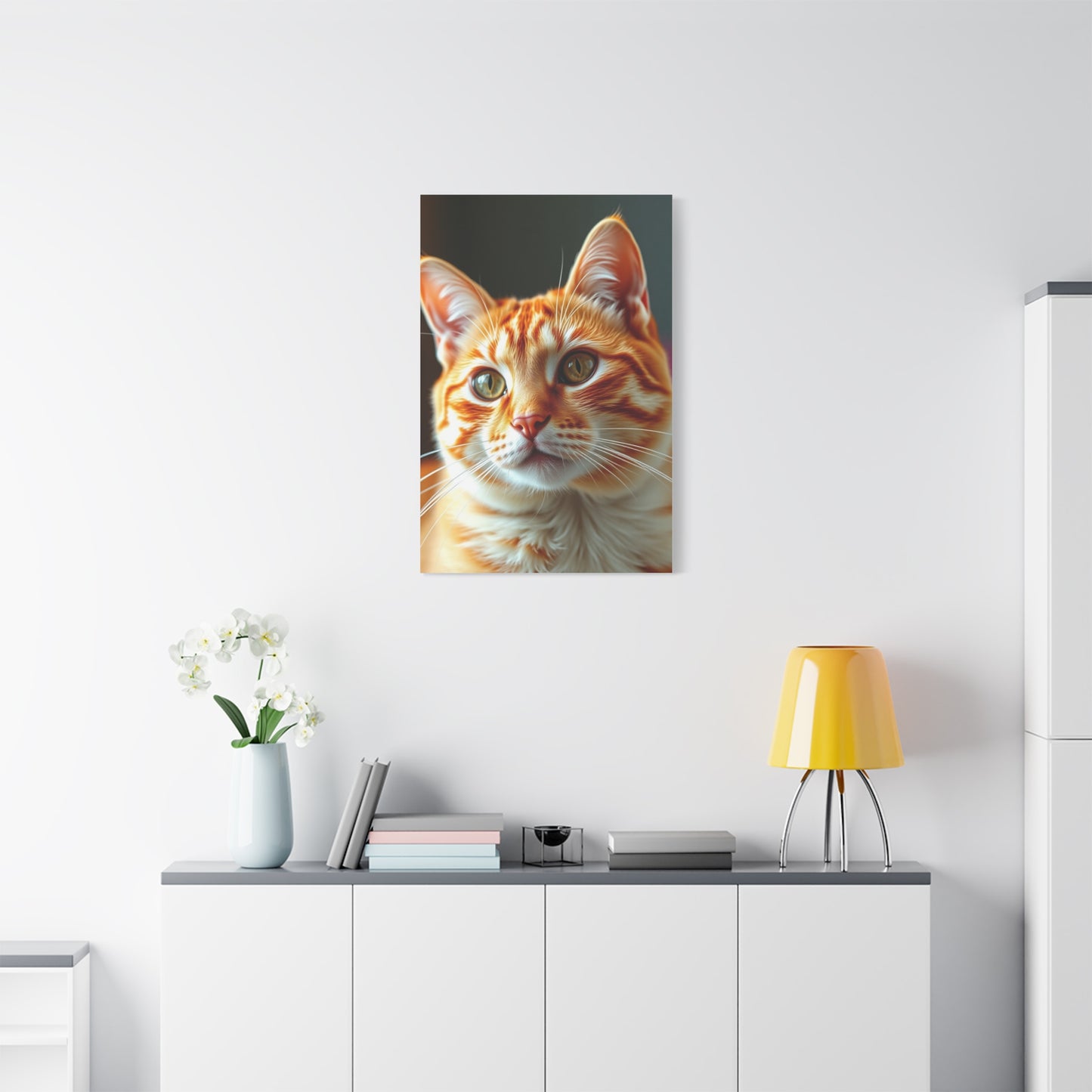 Vision Orange Cat Art Art Wall Art & Canvas Print