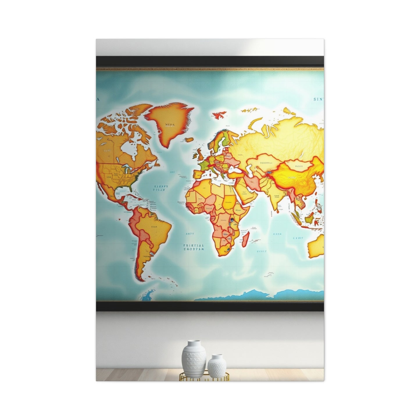 World Map Art Refined Canvas Wall Art & Canvas Print