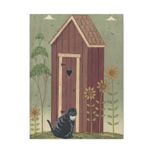 Cat With Cat House Kimble Warren Wall Art & Canvas Prints