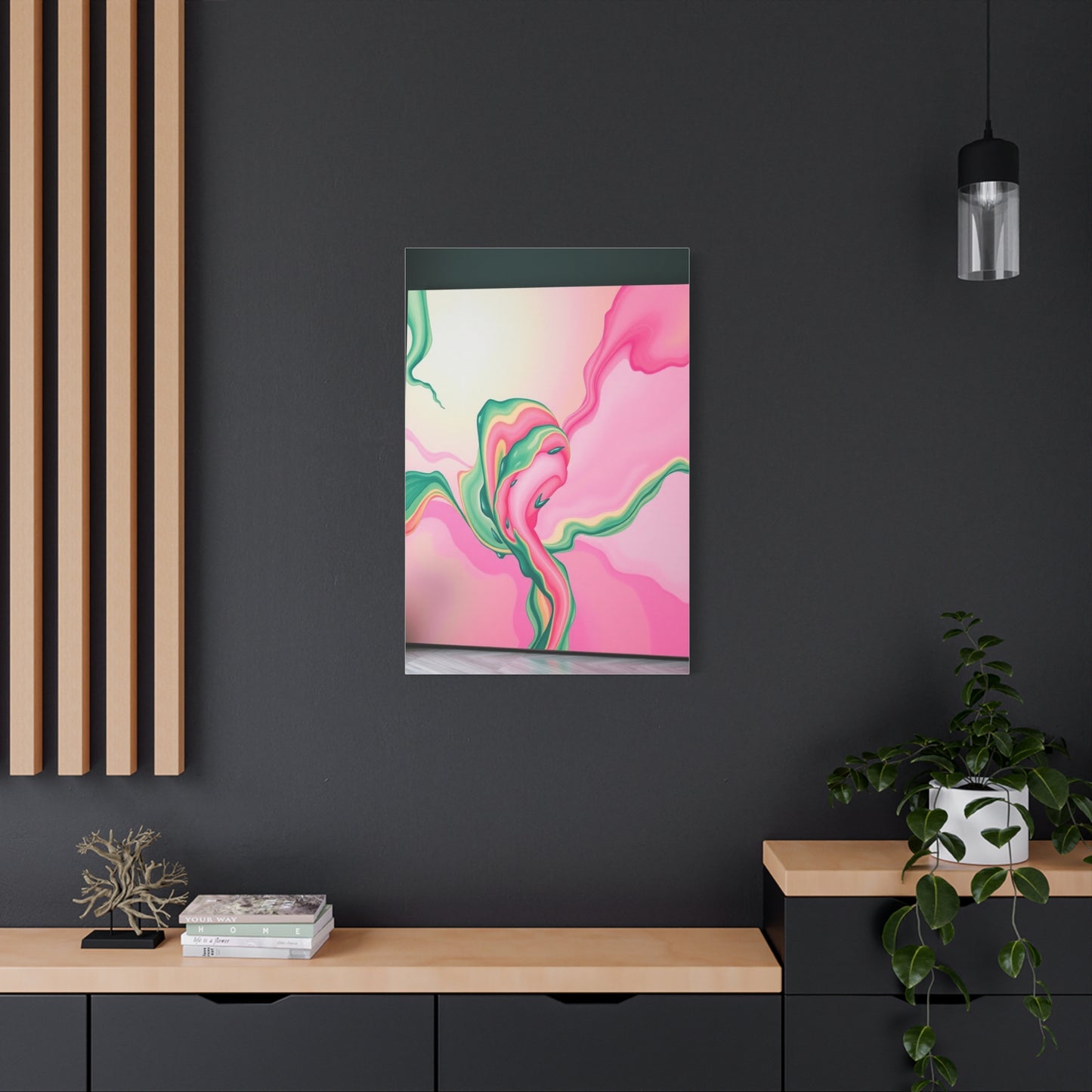 Vision Green & Pink Canvas Art Art Wall Art & Canvas Print