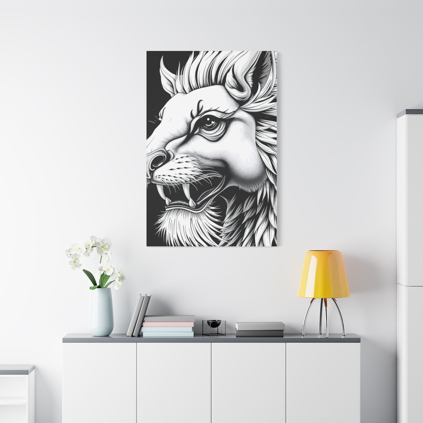 Elite Black and White Illustrations Art Vision Wall Art & Canvas Print