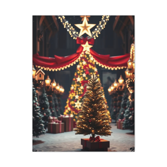 Black Christmas Art Refined Canvas Wall Art & Canvas Print