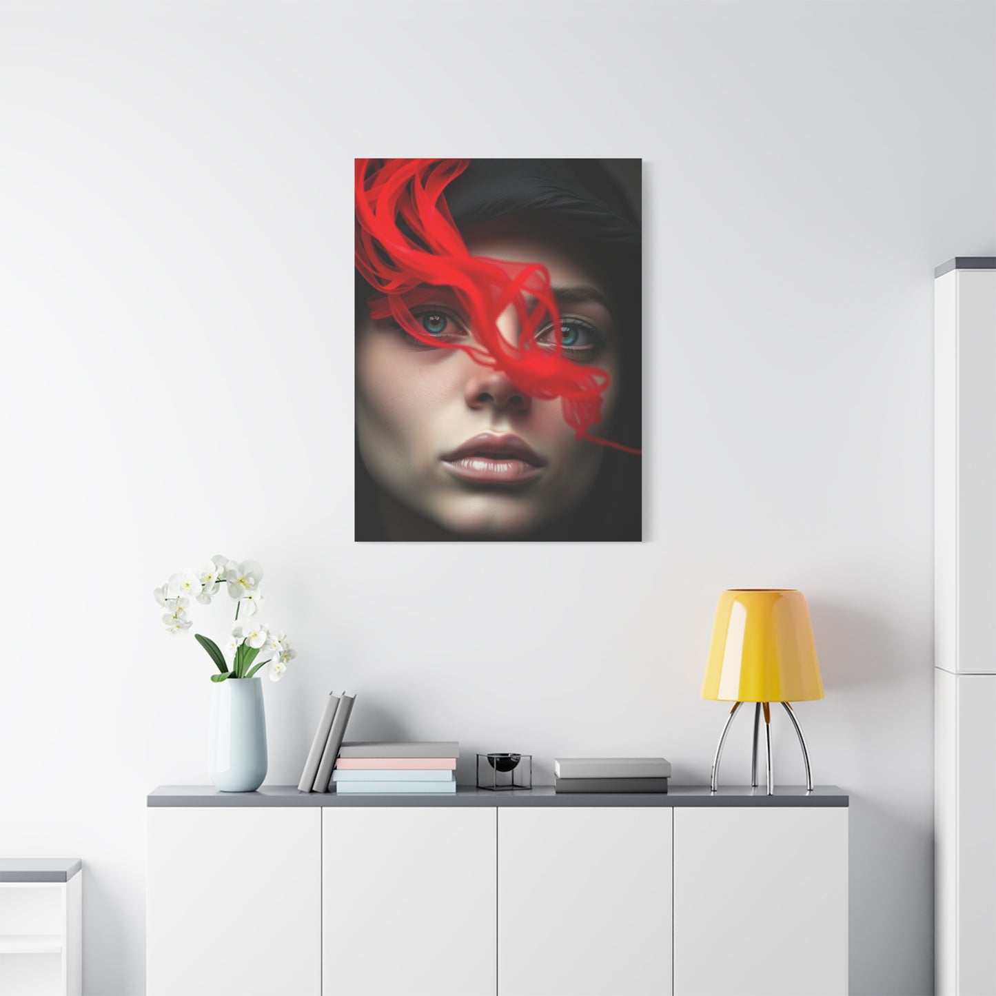 Masterpiece Black, White & Red Art Vision Wall Art & Canvas Print