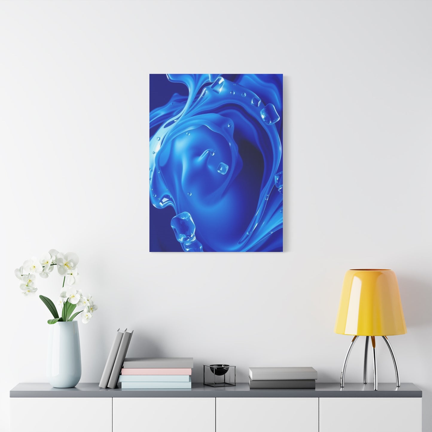 Vision Blue and White Art Art Wall Art & Canvas Print