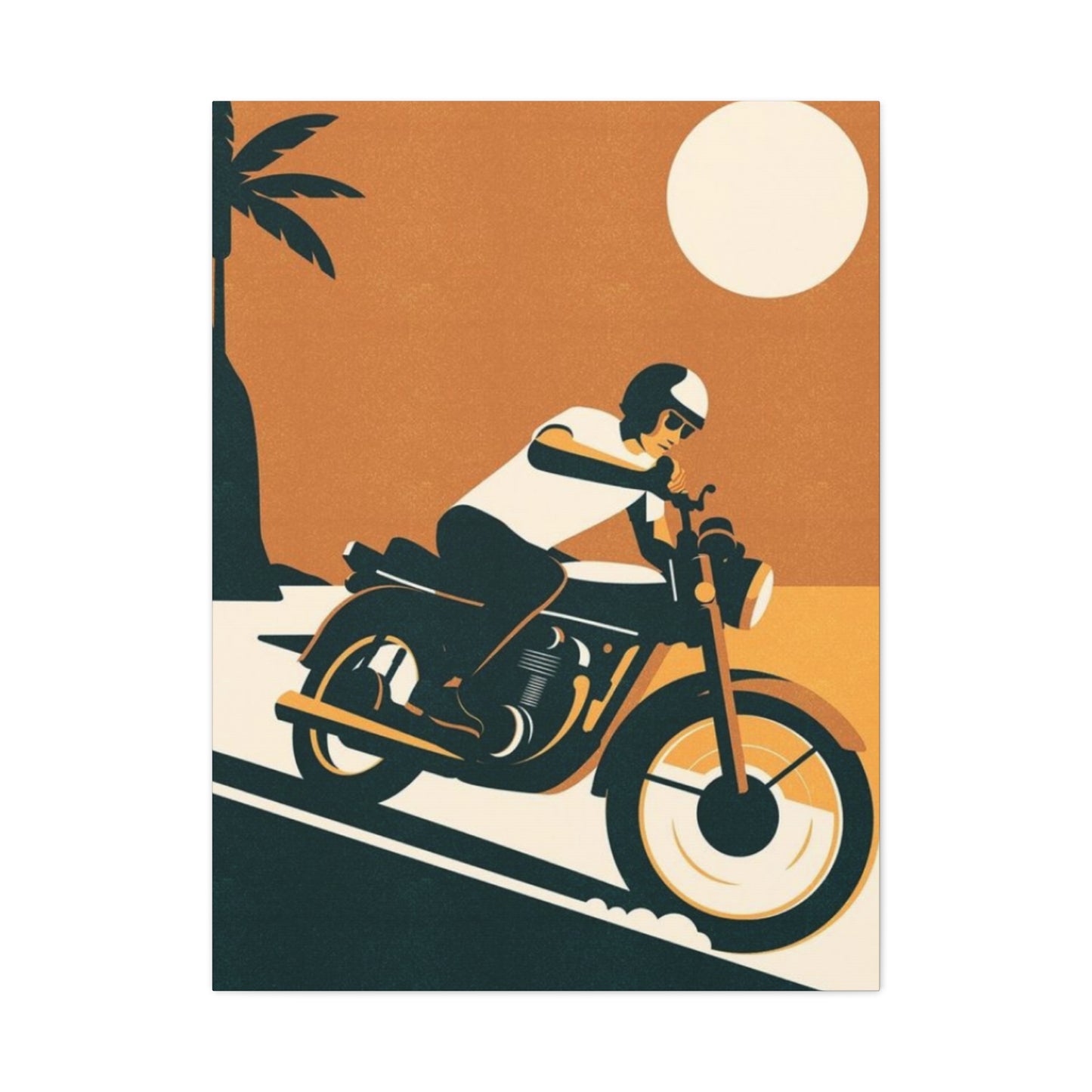 Bike Riding Poster Motorcycle Wall Art & Canvas Prints