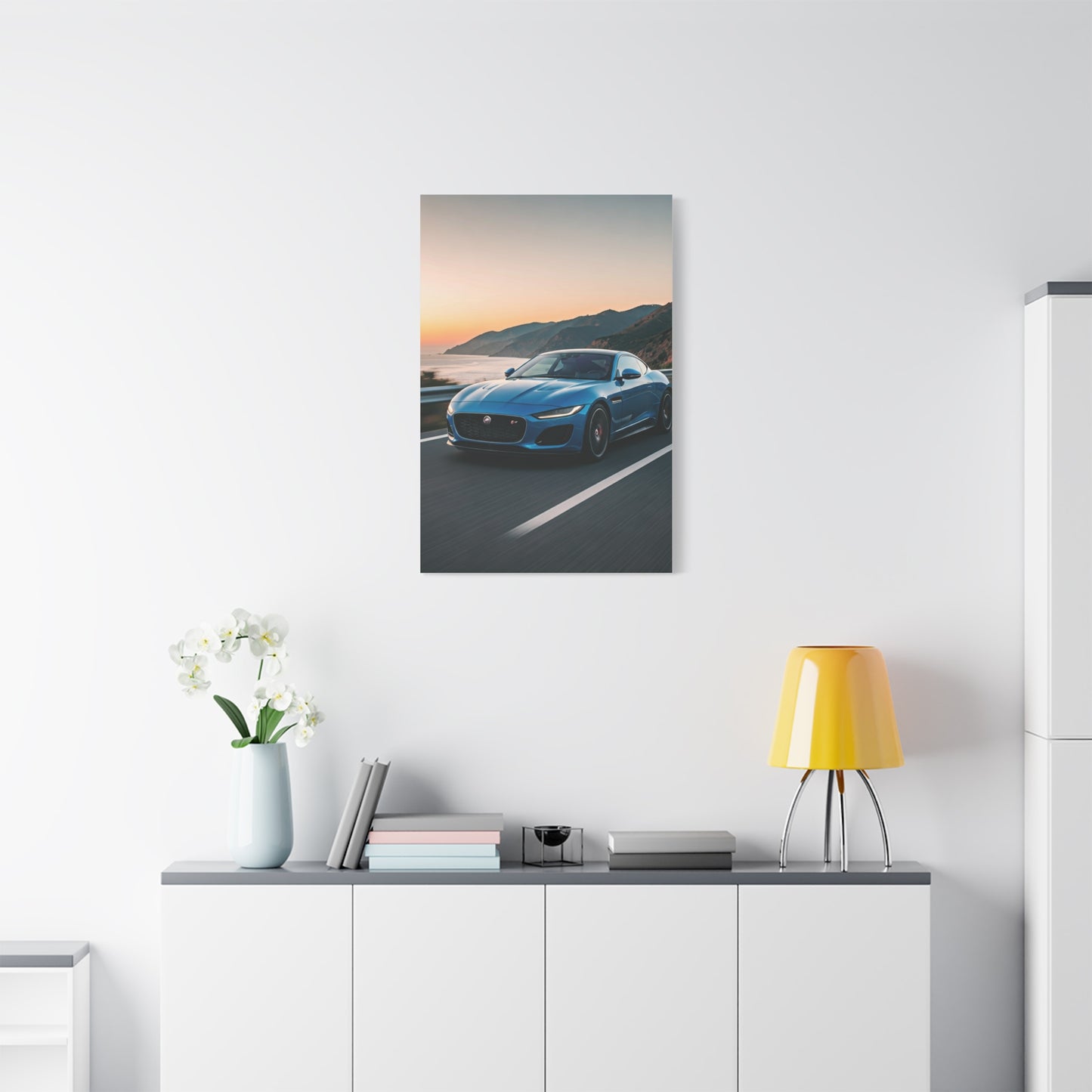 Jaguar F-Type Coastal Cliff Road Wall Art & Canvas Prints