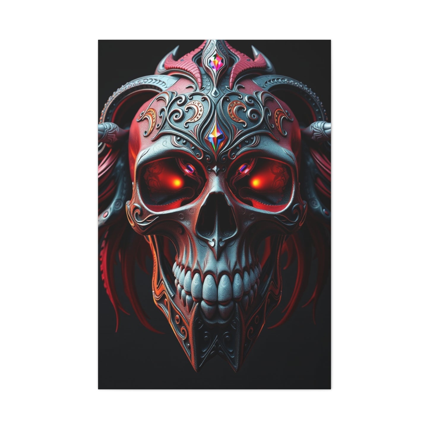 Supreme 3D Trippy Skull Art By Ali Gulec Art Collection Wall Art & Canvas Print