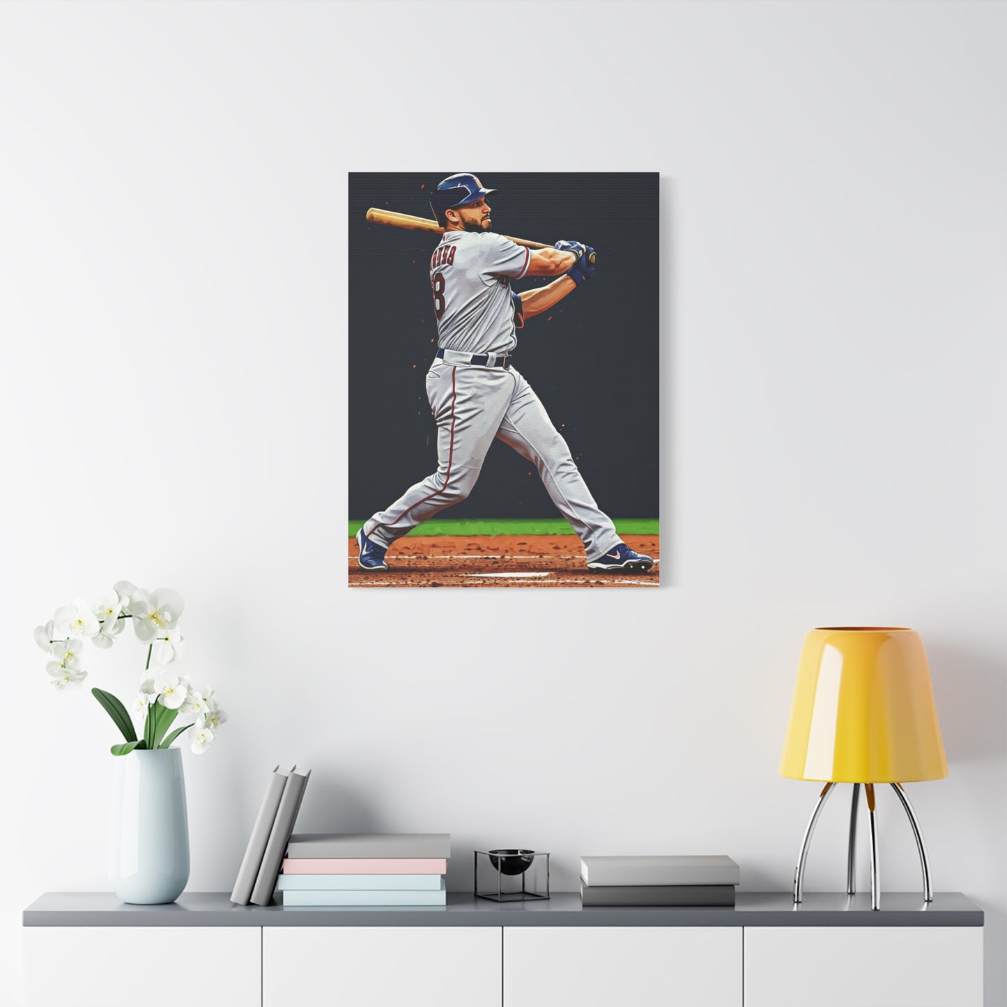 Classic Baseball Batting Stance Wall Art & Canvas Prints