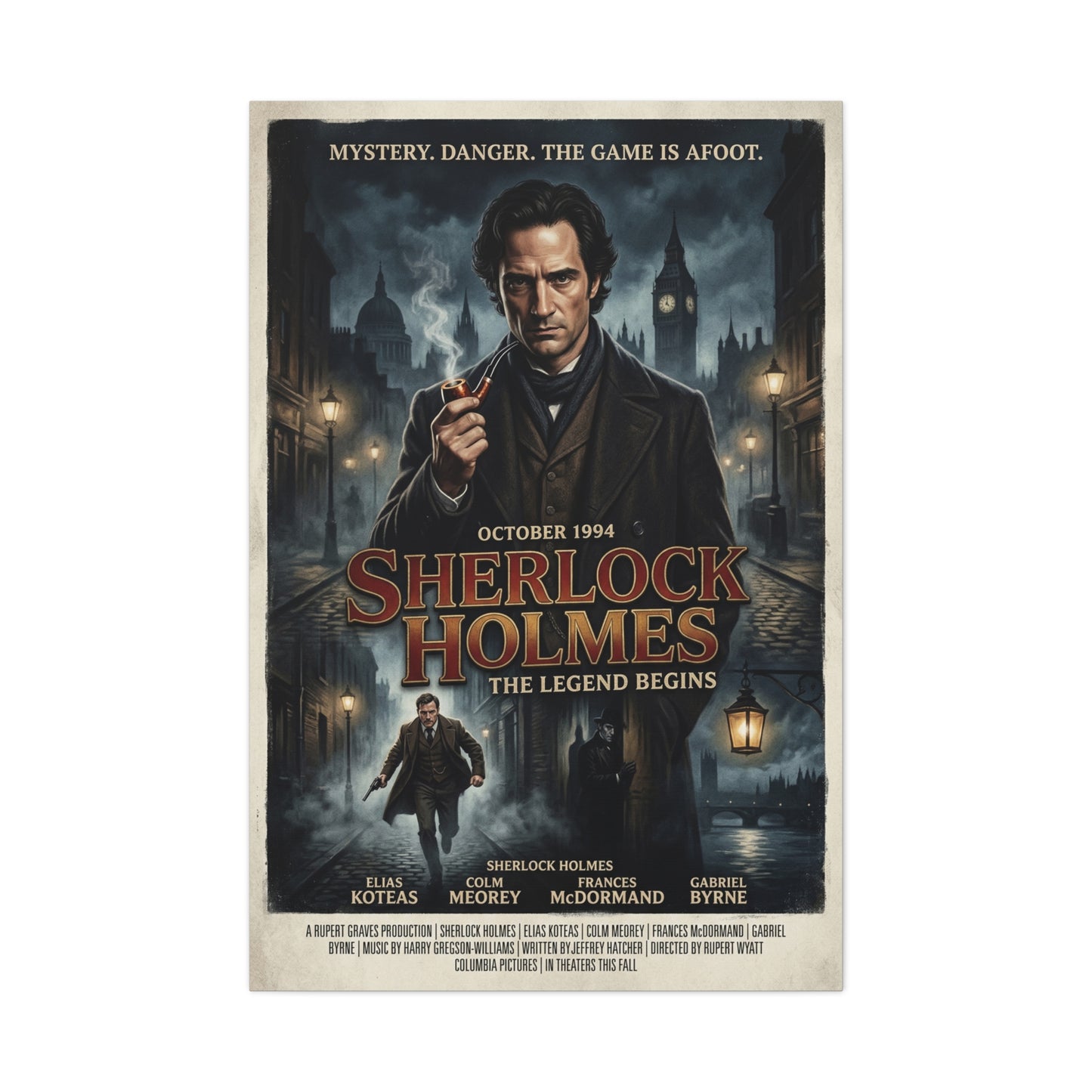 Sherlock Holmes Movie Poster Wall Art & Canvas Print