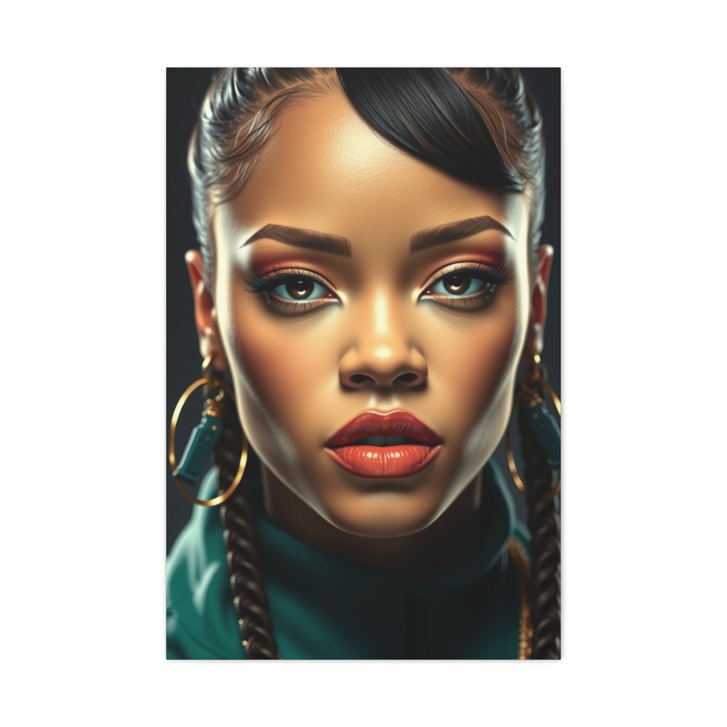Rihannas Vibrant Elegance Art Wall Art & Canvas Print