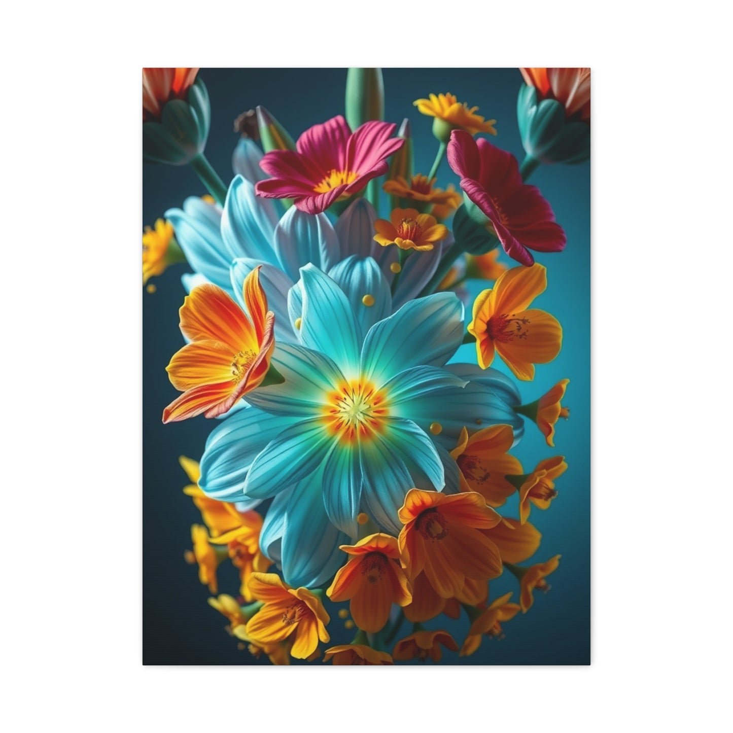 Ornate Flora Profile Wall Art & Canvas Print