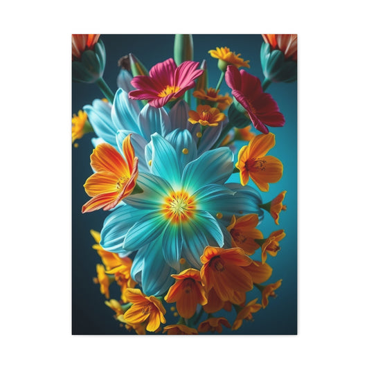 Ornate Flora Profile Wall Art & Canvas Print
