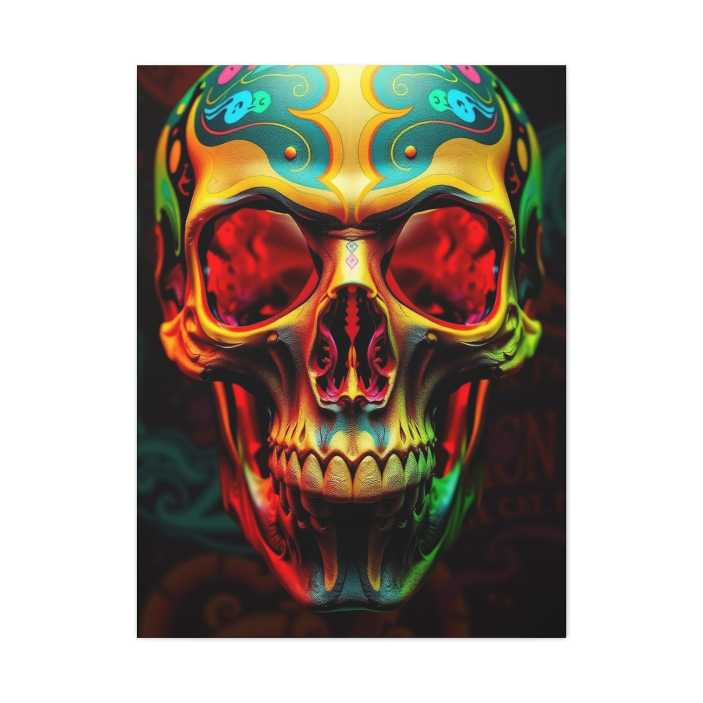 Ethereal Skull Illusion Wall Art & Canvas Print