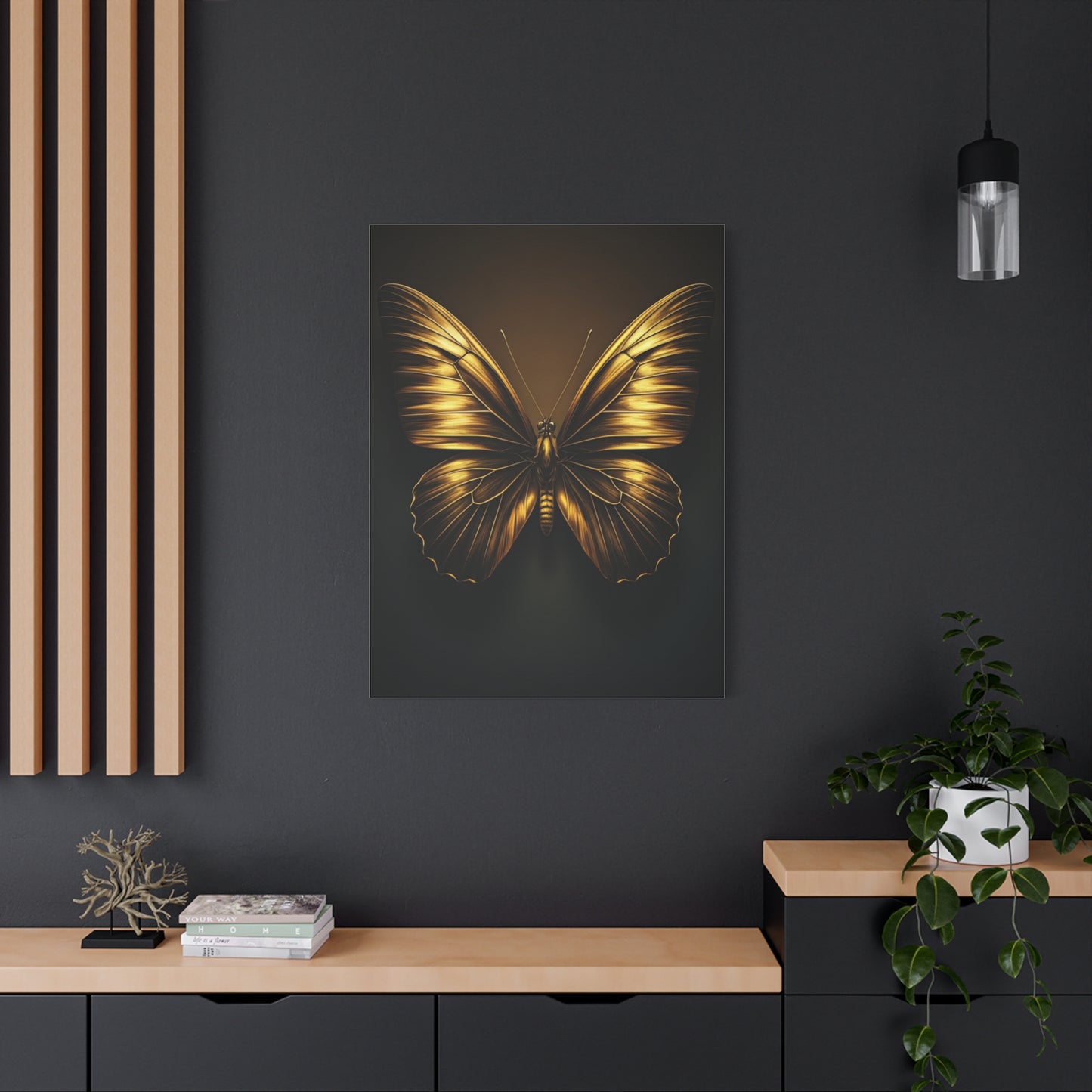 Golden Monarch Style Butterfly Elegance Wall Art & Canvas Prints