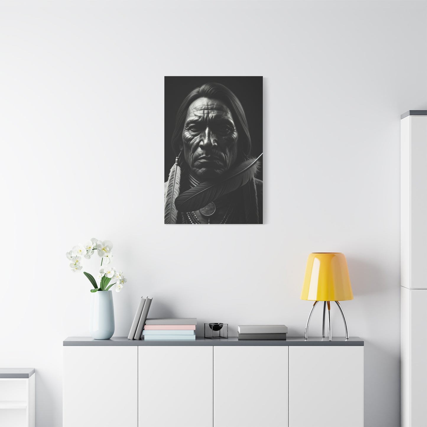 Weathered Resolve Black & White Portrait Wall Art & Canvas Prints
